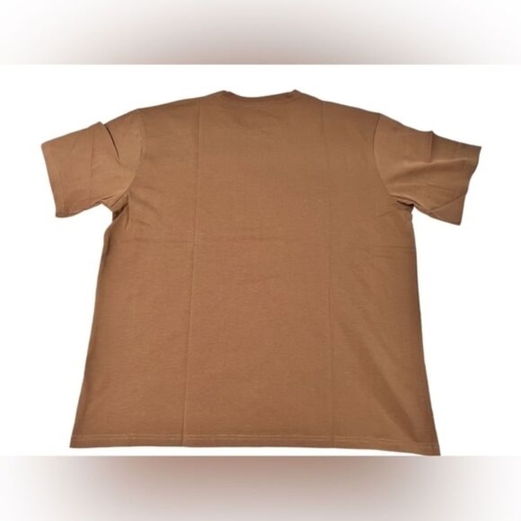 Von Dutch Vertical Logo shirt top Oversized Relaxed Fit Heavyweight Tee brown M - Picture 3 of 8